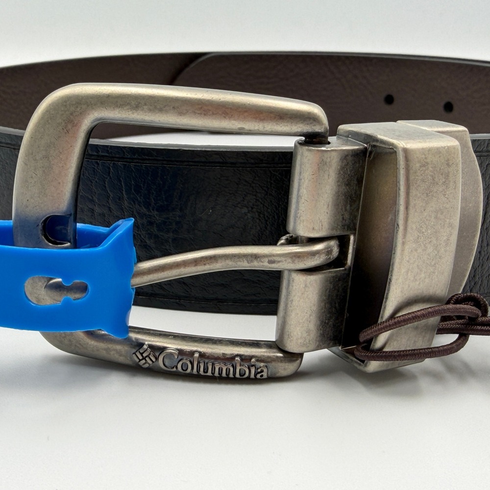 Columbia Reversible Belt Mens Small (30-32) Black Brown NWT Handcrafted Leather